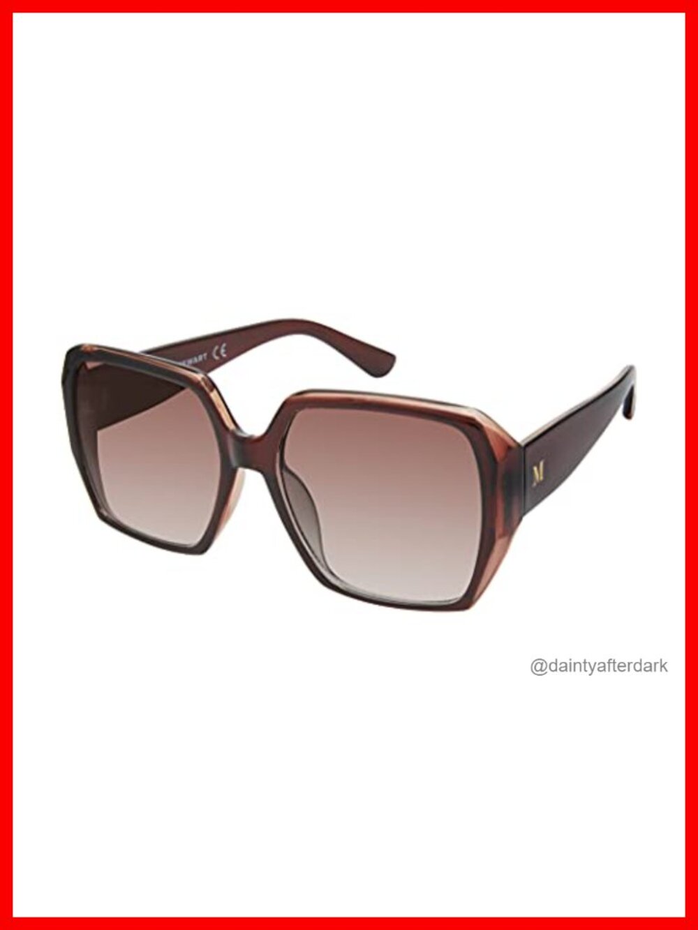 Modern UV400 Square Sunglasses Lightweight Full Frame Gradient Lens